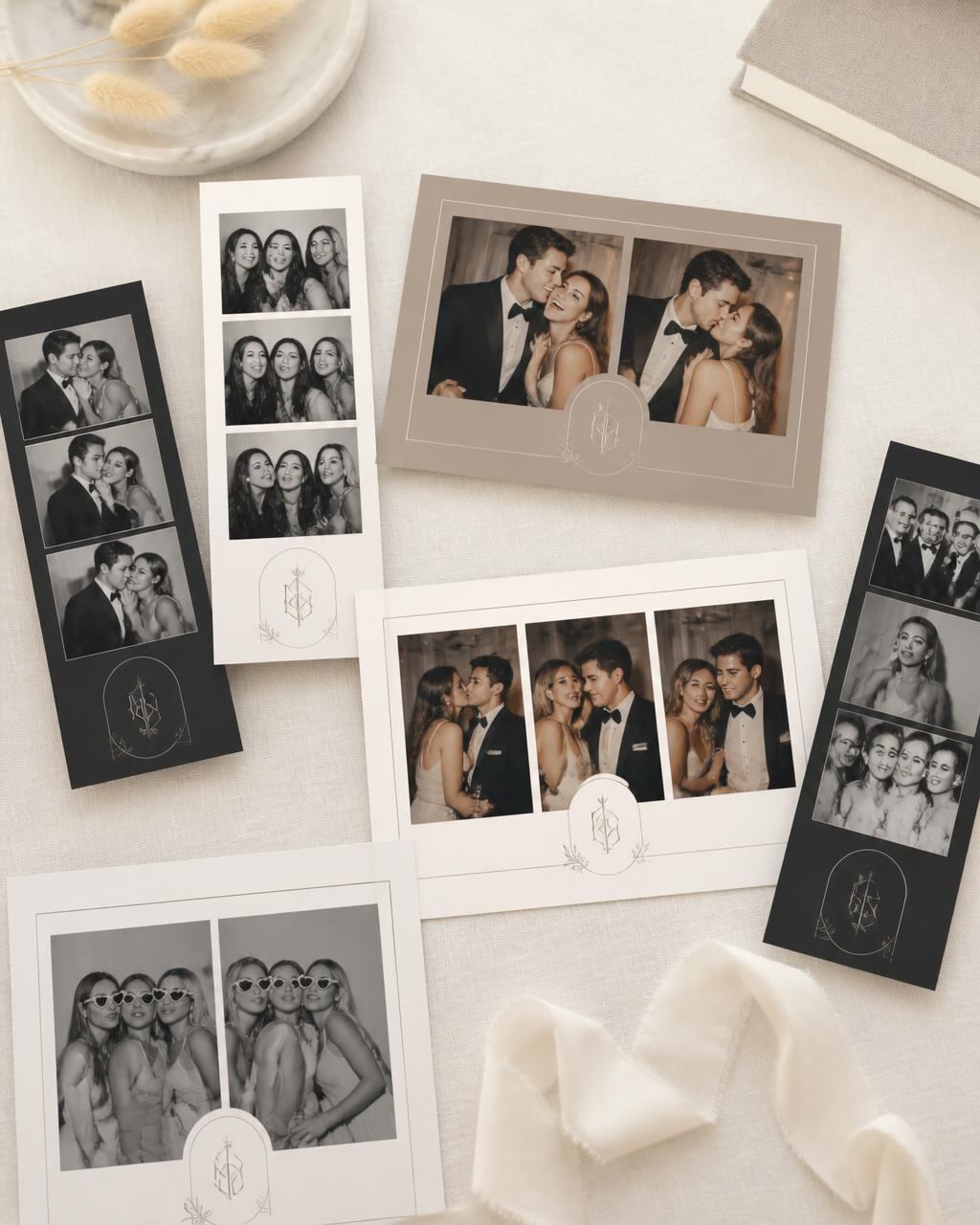 Custom CrafTea Details photo booth print layouts and photo strips designed for a Houston celebration